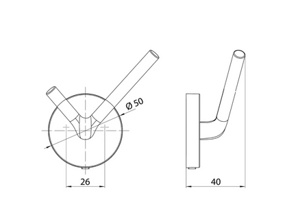 EMCO Round handdoekhaak