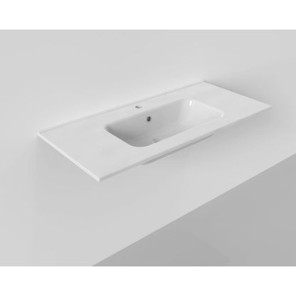 Arcqua Pakaru wastafel keramisch glans wit